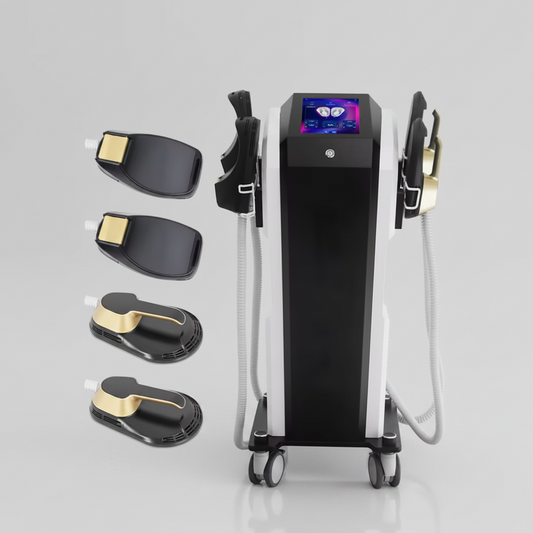Riorna EMSZero in action on user with 4 handles and RF treatment