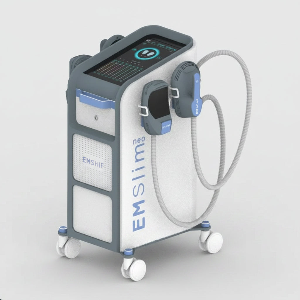 EMSlim NEO vertical dual handle body sculpting machine magnetic EMS RF slimming device muscle activation Riorna