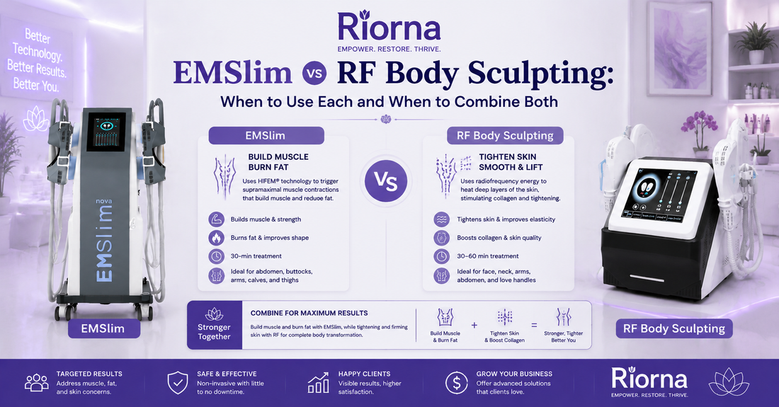 EMSlim vs RF Body Sculpting: When to Use Each and When to Combine Both