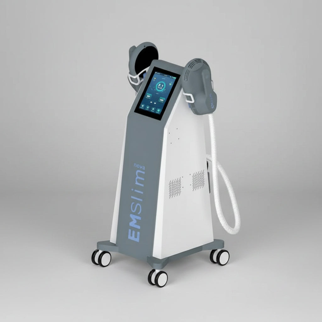 Riorna EMSlim Nova 2 Handles Single Control in use for targeted muscle toning