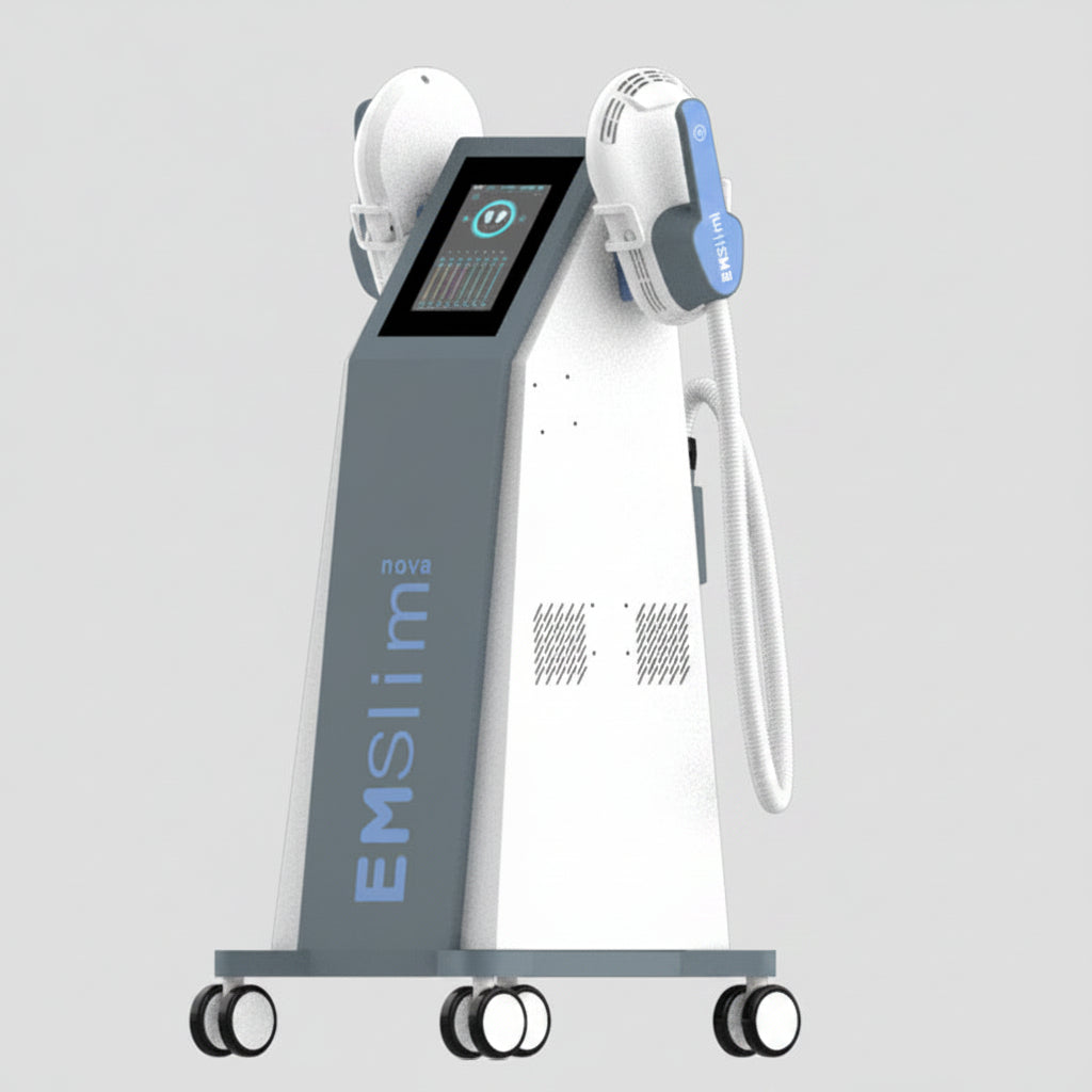 Close-up of dual control panel for Riorna EMSlim Nova 2 Handles Dual Control