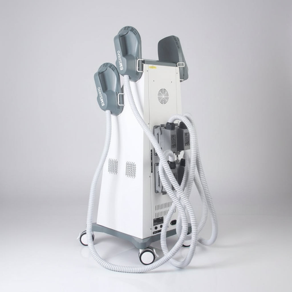Side profile of Riorna EMSlim Nova 4 Handles Two to Four Control + RF EMS device