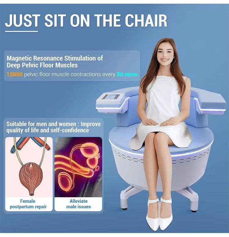 Riorna EMSLIM Pelvic Floor Chair front view for pelvic muscle stimulation and strengthening