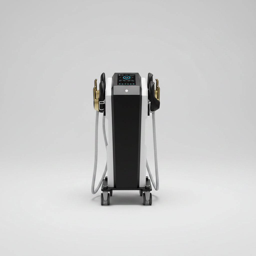Front view of Riorna EMSZero 4 Handles Two-to-Four Control muscle sculpting machine