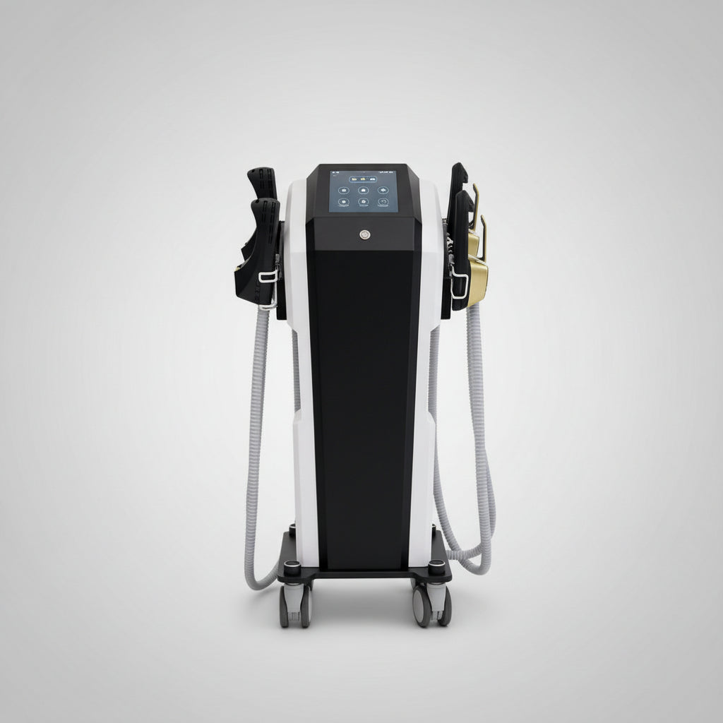 Front angle view of Riorna EMSZero 4-handle body sculpting machine