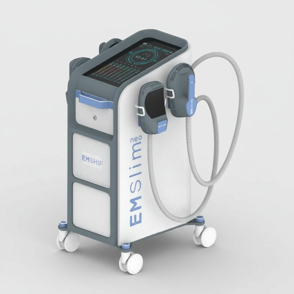 RF body slimming device EMS muscle toning machine skin tightening fat reduction aesthetic treatment Riorna EMSlim NEO