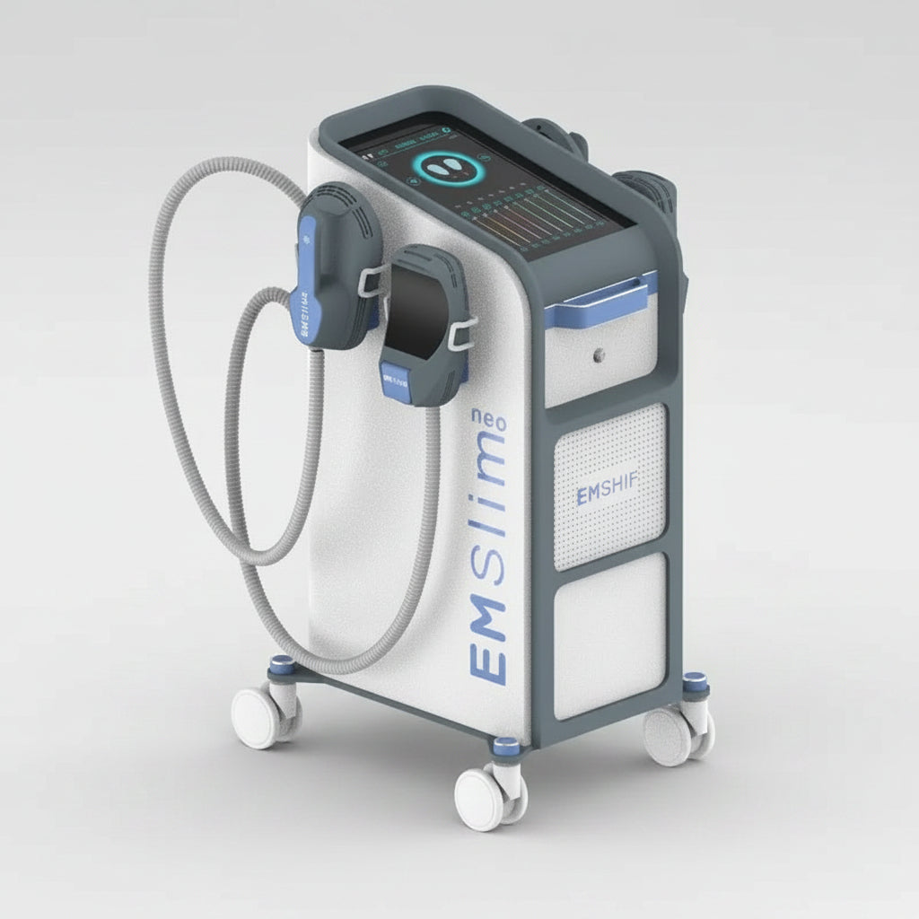 RF skin tightening machine EMS body sculpting device magnetic muscle stimulation fat reduction collagen boost Riorna EMSlim NEO